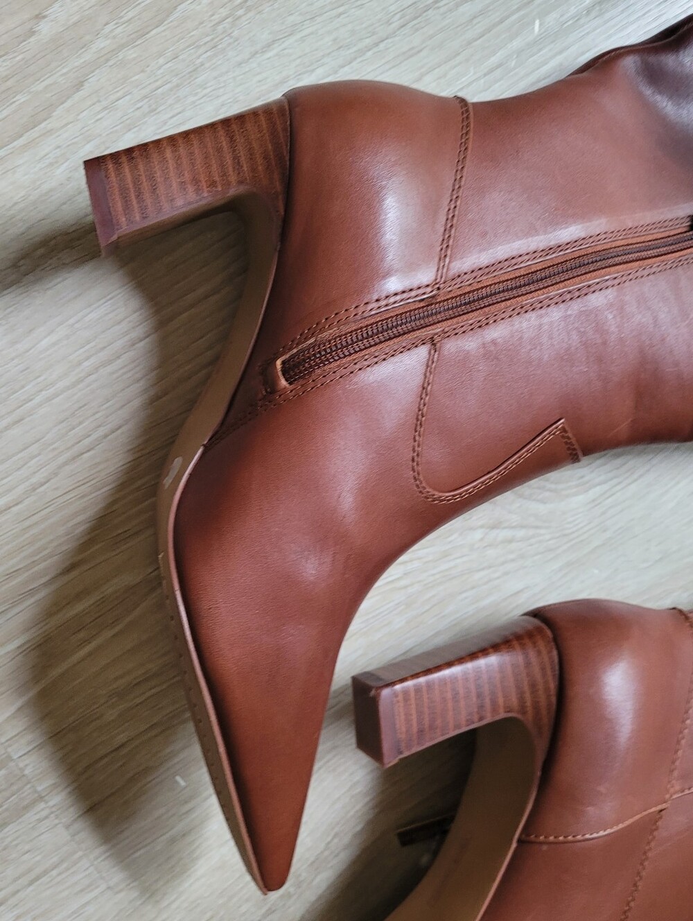 Vince Camuto Leather Shalie Over-The-Knee Boot Chocolate Fade 8W Wide Cuff - Picture 3 of 15